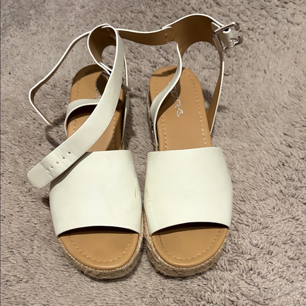 Soda White Espadrille Sandals